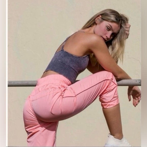 Free People Movement The Way Home Joggers 💖 Papaya Punch 🌄 Size XS 💖 NWOT - Picture 5 of 8